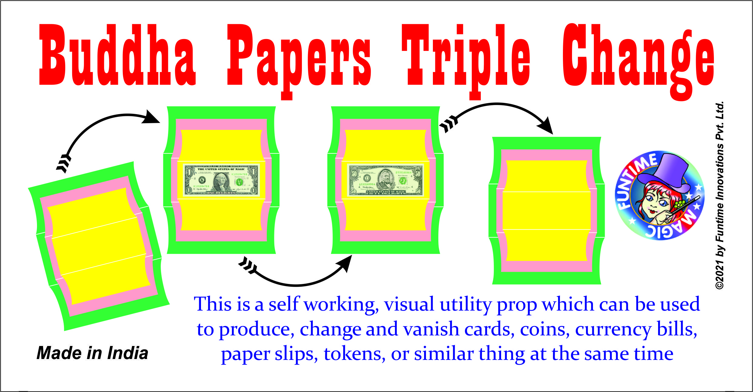 Phase Shift Card Magic Tricks Coins Vanishing Appearing Close Up